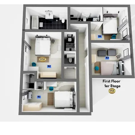 Villa Dne Villa- Disney-paris - Holidays House - Maison De - Piscine - Pool- 6 Chambres- 6 Sdb - 6 Bedrooms - 6 Bathrooms Gournay-Sur-Marne